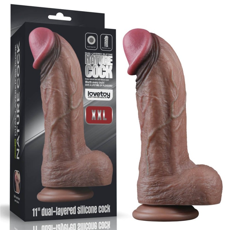 11inch Dual Layered Silicone Cock XXL LV411062  