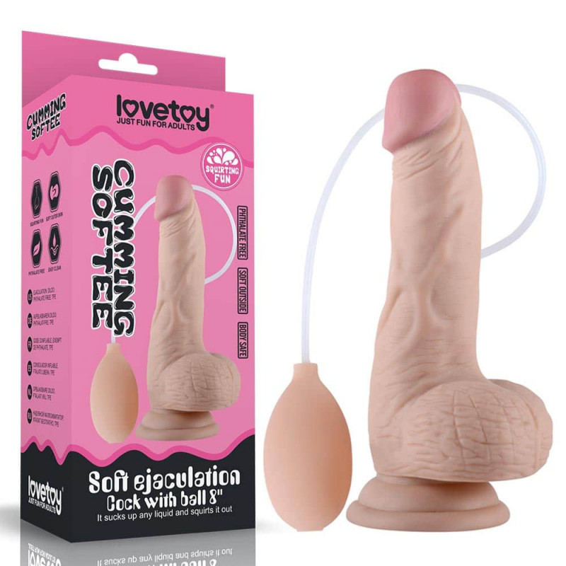 Soft Ejaculation Cock 8inch Flesh LV316002 